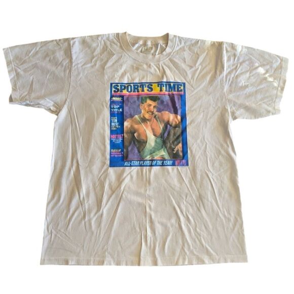 Vtg 90's Anchor Sports Time Magazine Funny T-Shirt Sz XL  Novelty Tee Humor - Picture 2 of 8
